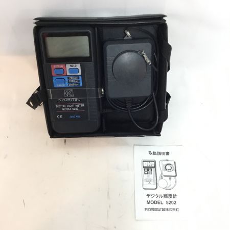  KYORITSU 共立電気計器 デジタル照度計 MODEL5202 ケース付3