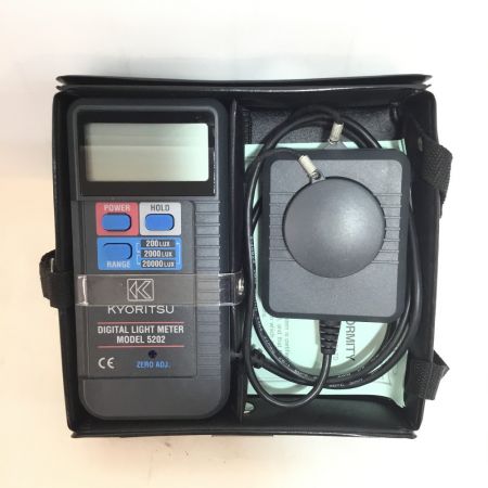  KYORITSU  共立電気計器 デジタル照度計 MODEL5202 ケース付4