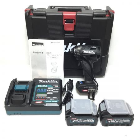  MAKITA マキタ インパクトドライバ 未使用品(S) 付属品付 40v TD002GRDXB ブラック