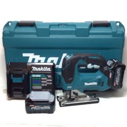 ΘΘ MAKITA マキタ 充電式ジグソー 40v 充電器・充電池2個・ケース付 未使用品(S) JV002GRDX ブルー Sランク