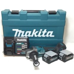 ΘΘ MAKITA マキタ ディスクグラインダー 40v 充電器・充電池2個・ケース付 程度B GA001G ブルー Bランク