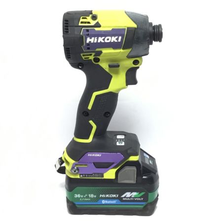  HiKOKI ハイコーキ インパクトドライバ 程度B 36v 充電器・充電池2個・ケース付 WH36DD イエロー