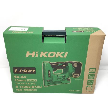  HiKOKI ハイコーキ 電動タッカ  ケース付 コードレス式 14.4v 未使用品(S) N14DSL グリーン