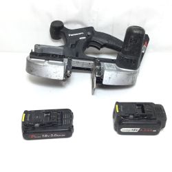 ΘΘ Panasonic パナソニック バンドソー 程度C 充電池2個付 コードレス式 18v EZ45A5 ブラック Cランク