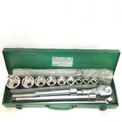 ΘΘ TONE トネ  ソケットレンチセット ケース付 200M グリーン Bランク