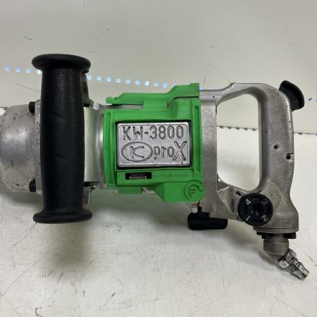 ЗЗ 空研工業 25.4mm 常圧 1370N.m エアインパクトレンチ 本体のみ KW-3800 黄緑