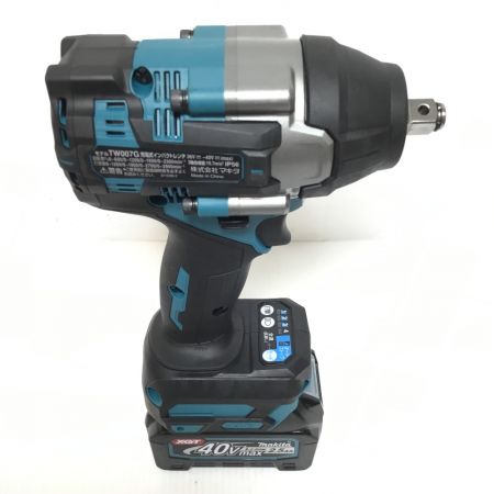  MAKITA マキタ インパクトレンチ 未使用品(S) 充電器・充電池2個・ケース付 コードレス式 40v TW007GRDX ブルー