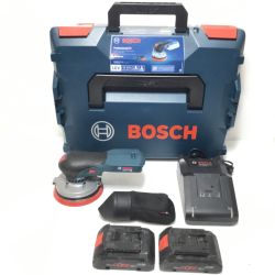 ΘΘ BOSCH ボッシュ  ポリッシャー 程度B 付属品完備 コードレス式 18v GEX18V-125 ネイビー Bランク