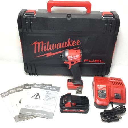  Milwaukee インパクトドライバ 程度A 付属品完備 コードレス式 18v M18 FID3-0X0JP レッド