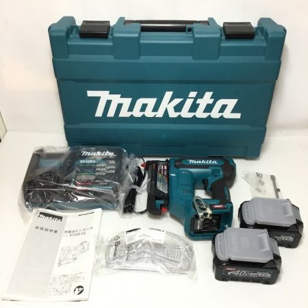  MAKITA マキタ ピンタッカ 未使用品(S) 付属品完備 コードレス式 15~35mm 40v PT001GRDX ブルー