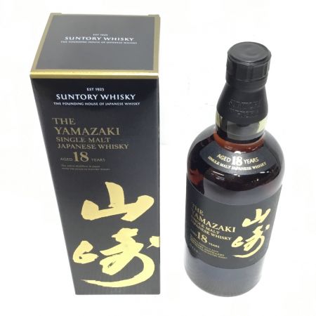 【北海道内限定発送】 YAMAZAKI 山崎/サントリー 蒸留酒類 ウィスキー ジャパニーズ 700ml 箱付 18年 シングルモルト 43%