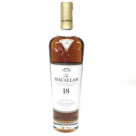  The MACALLAN マッカラン 蒸留酒類 ウィスキー スコッチ 700ml 箱無 シングルモルト18年 シェリーカスク 43％ 2023リリース