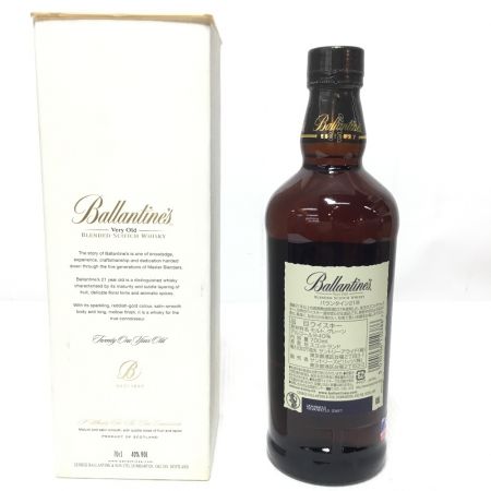  Ballantine's バランタイン 蒸留酒類 ウィスキー スコッチ 700ml 箱付 21年 ベリーオールド