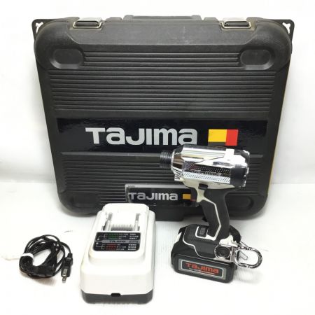  TAJIMA タジマ 太軸インパクトレンチ  充電器・充電池1個・ケース付 コードレス式 18v 足場200 PT-A200 ホワイト