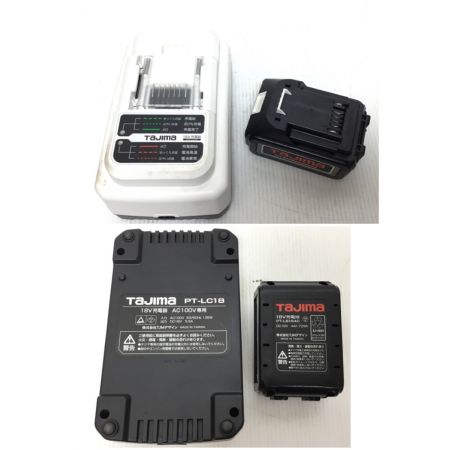  TAJIMA タジマ 太軸インパクトレンチ  充電器・充電池1個・ケース付 コードレス式 18v 足場200 PT-A200 ホワイト