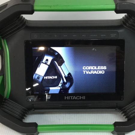  HITACHI 日立 ラジオ付テレビ 程度B リモコン付 コードレス式 14.4v/18v UR18DSML グリーン