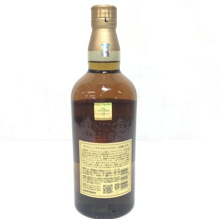 【北海道内限定発送】 YAMAZAKI 山崎/サントリー 蒸留酒類 ウィスキー シングルモルト 700ml 12年 43％ 箱なし