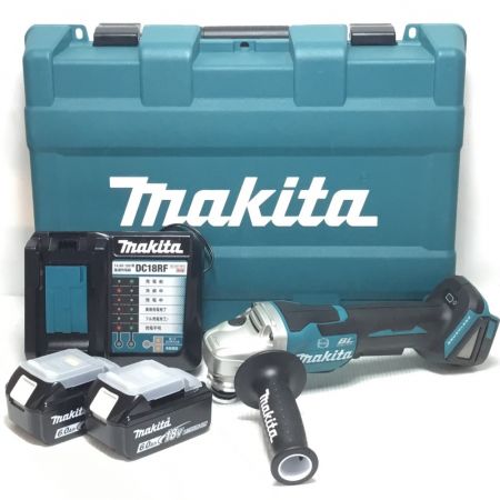  MAKITA マキタ ディスクグラインダー コードレス式 100mm 18v 未使用品(S) 付属品完備 GA408DRGX ブルー