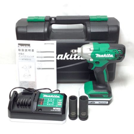  MAKITA マキタ インパクトレンチ 未使用品(S) 充電器・充電池1個・ケース付 コードレス式 18v MTW001DSA グリーン