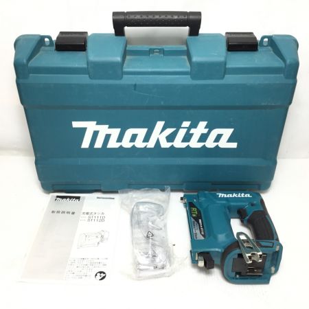  MAKITA マキタ 充電式タッカ 程度B ケース付 コードレス式 10mm×7-10mm 14.4v ST111D ブルー