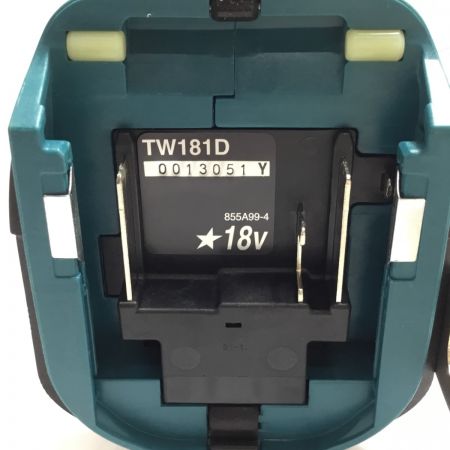 MAKITA マキタ インパクトレンチ 充電器・充電池2個・ケース付 コードレス式 18v TW181D ブルー