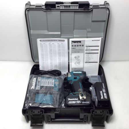  MAKITA マキタ インパクトドライバ 未使用品(S) 付属品完備 コードレス式 18v TD173DRGX ブルー