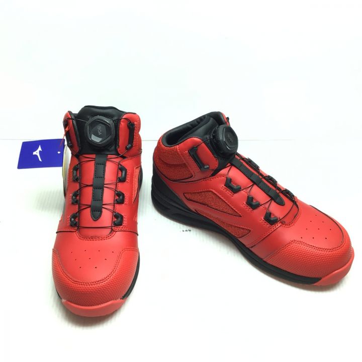 ミズノ レッド×ブラック安全靴 Mizuno BOAシステム安全靴 ブラック