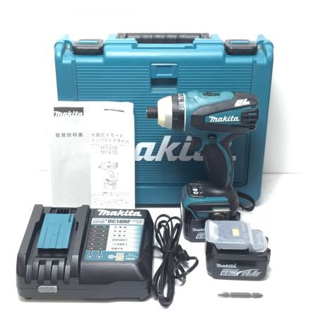  MAKITA マキタ 4モードインパクトドライバ 未使用品(S) 付属品完備 コードレス式 14.4v TP131DRGX ブルー