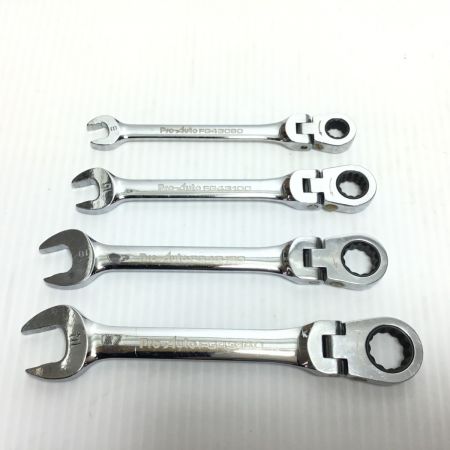  Pro-Auto コンビネーションレンチ  ケース付 4本セット・ミニドライバー付き FG43080/43100/43120/43140