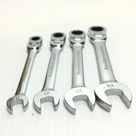  Pro-Auto コンビネーションレンチ  ケース付 4本セット・ミニドライバー付き FG43080/43100/43120/43140