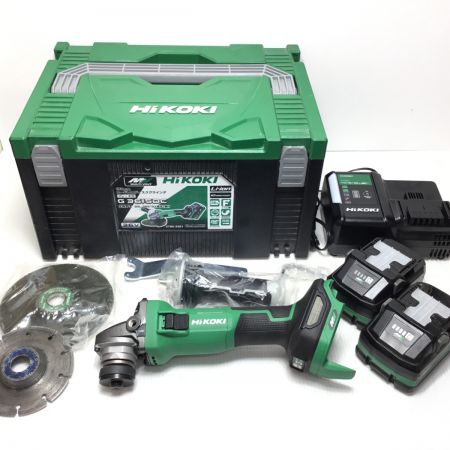  HiKOKI ハイコーキ ディスクグラインダー 充電器・充電池2個・ケース付 150mm 36v G3615DC グリーン