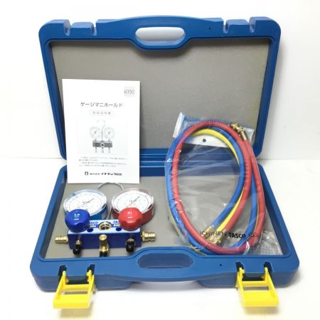  イチネンTASCO マニホールド1 未使用品(S) チャージホース3本・ケース・取説付 TA126-1