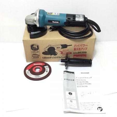  MAKITA マキタ ディスクグラインダー 未使用品(S) ハンドル、砥石付 コード式 125mm 9535B ブルー