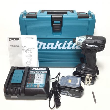  MAKITA マキタ インパクトドライバ コードレス式 18v 充電器・充電池2個・ケース・ビット付 TS141DRGX ブラック