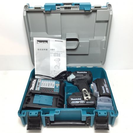  MAKITA マキタ インパクトドライバ コードレス式 18v 充電器・充電池2個・ケース・ビット付 TS141DRGX ブラック