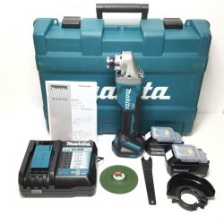 ΘΘ MAKITA マキタ ディスクグラインダー 未使用品(S) 付属品完備 コードレス式 18v GA404DRGXN ブルー Sランク