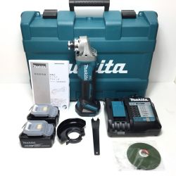 ΘΘ MAKITA マキタ ディスクグラインダー 未使用品(S) 付属品完備 コードレス式 100mm 18v GA404DRGXN ブルー Sランク