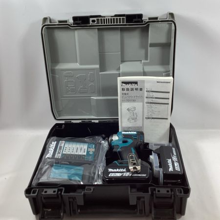 MAKITA マキタ インパクトドライバ TD173DRGX ブルー 充電器・充電池2個・ケース付4個セット