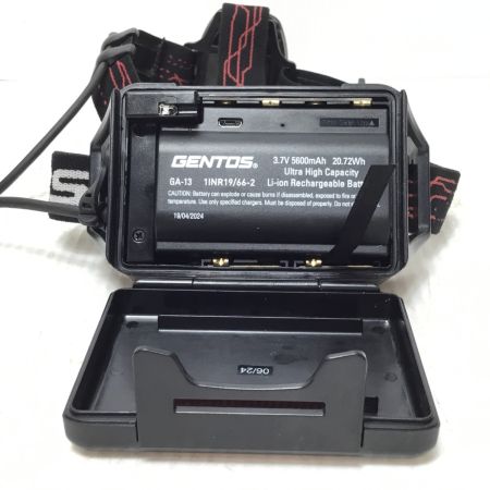 GENTOS ヘッドライト 程度B 充電器付 GH-200RG - 中古その他