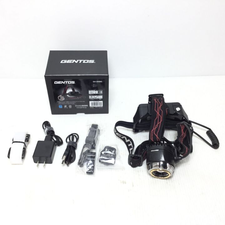 GENTOS ヘッドライト 程度B 充電器付 GH-200RG - 中古その他