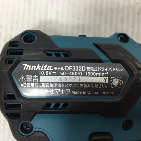  MAKITA マキタ ドライバドリル コードレス式 10.8v ケース付 DF332D ブルー