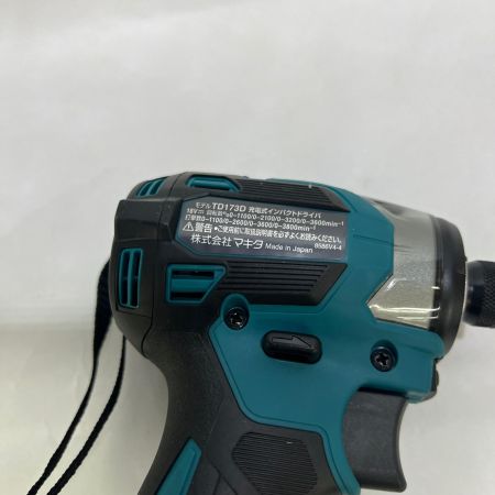  MAKITA マキタ 充電式インパクトドライバ 18V 6Ah バッテリ2本 充電器 ケース付 TD173DRGX ブルー 未使用品