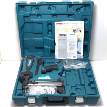  MAKITA マキタ ガスピン釘打ち機 程度B ケース付 コードレス式 7.2v GN420C ブルー
