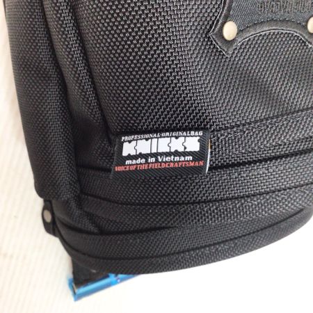  KNICKS 腰袋 未使用品(S) コーデュラバリスティック生地チェーン対応3段腰袋 BAT-301DDX ブラック