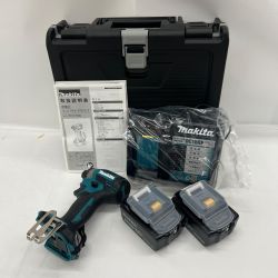 〇〇 MAKITA マキタ 充電式インパクトドライバ 18V 6Ah バッテリ2本 充電器 ケース付 TD173DRGX ブルー 未使用品 Sランク