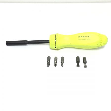  Snap-on スナップオン ラチェットドライバー 程度B ビット5個付 SSDMR4B イエロー