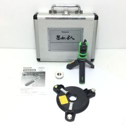 ΘΘ Panasonic パナソニック レーザー墨出し器 程度B 取説・台座・ケース BTL1100G グリーン Bランク