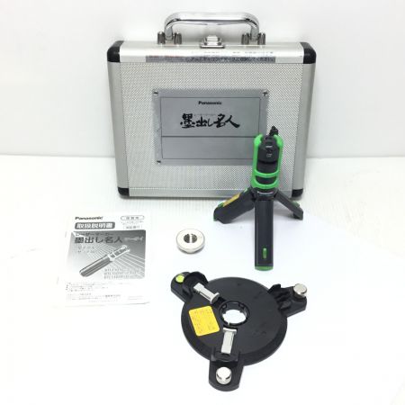  Panasonic パナソニック レーザー墨出し器 程度B 取説・台座・ケース BTL1100G グリーン