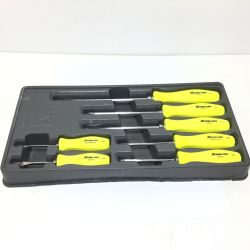 ΘΘ Snap-on スナップオン ドライバー7本セット 程度B 箱割れ有 SDDX70A イエロー Bランク