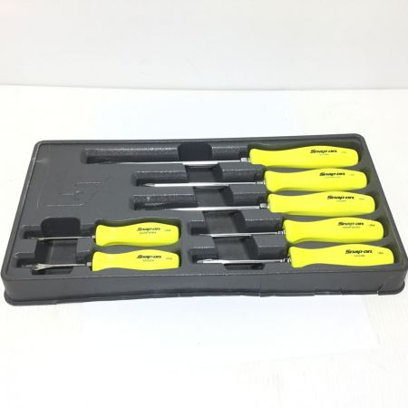  Snap-on スナップオン ドライバー7本セット 程度B 箱割れ有 SDDX70A イエロー
